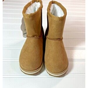 Wonder Nation Little Girls Brown Faux Fur Lined Boots Size 8 NWT